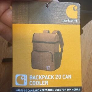 NWT Carhartt Black Backpack 20 Can Cooler